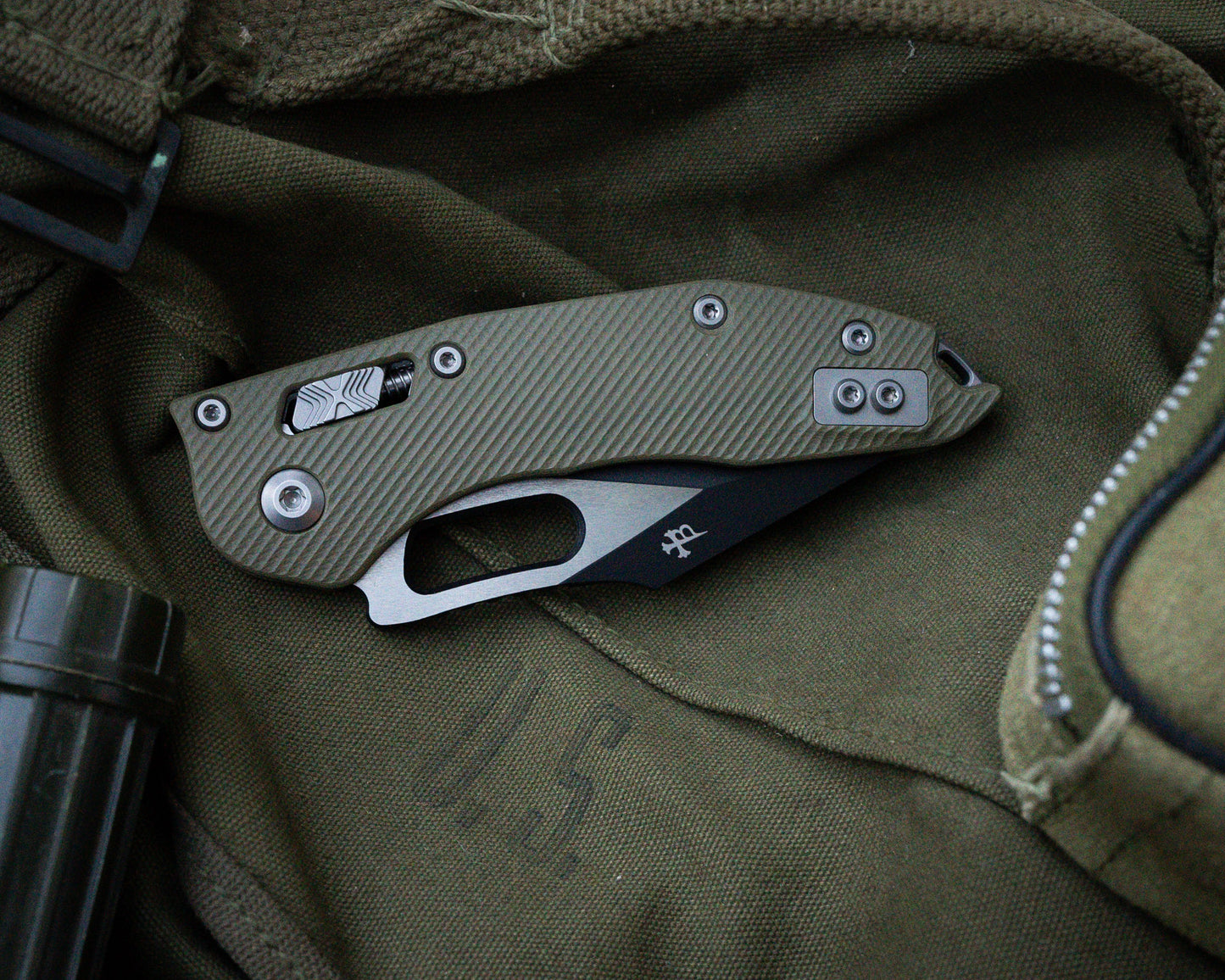 Stitch Ram-Lok SE Fluted G-10 Green Standard 3.75" Blade