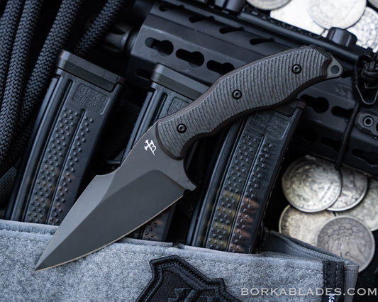 SB1 Black PVD 4" Blade w/ Carbon Fiber Handle