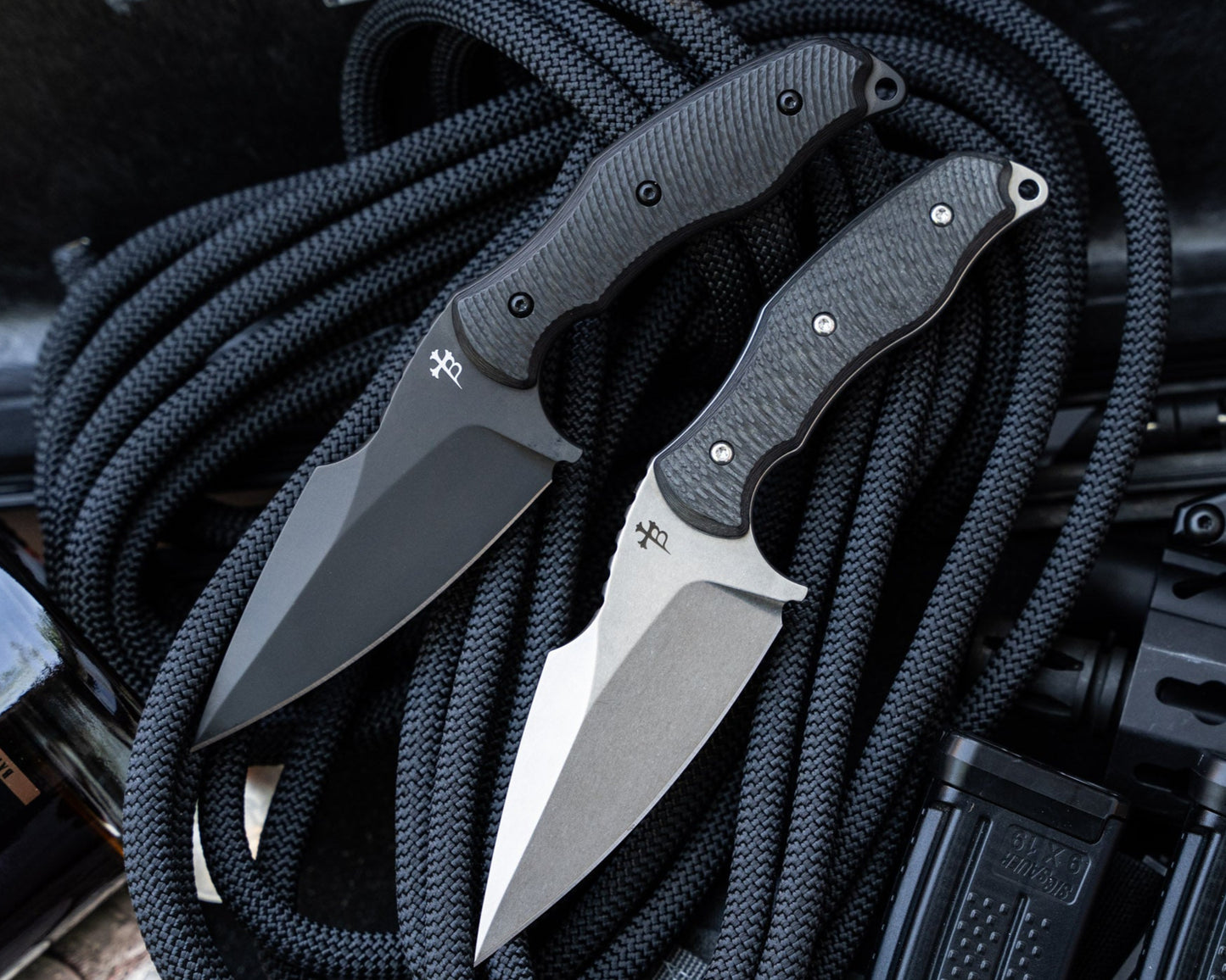 SB1 Black PVD 4" Blade w/ Carbon Fiber Handle