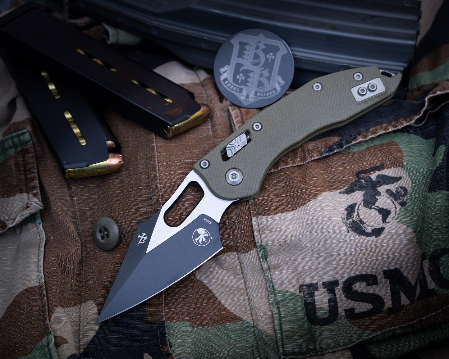 Stitch Ram-Lok SE Fluted G-10 Green Standard 3.75" Blade