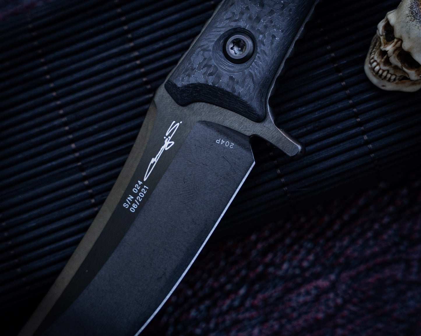Microtech SBK Signature Series DLC 5" Blade w/ Carbon Fiber Handles
