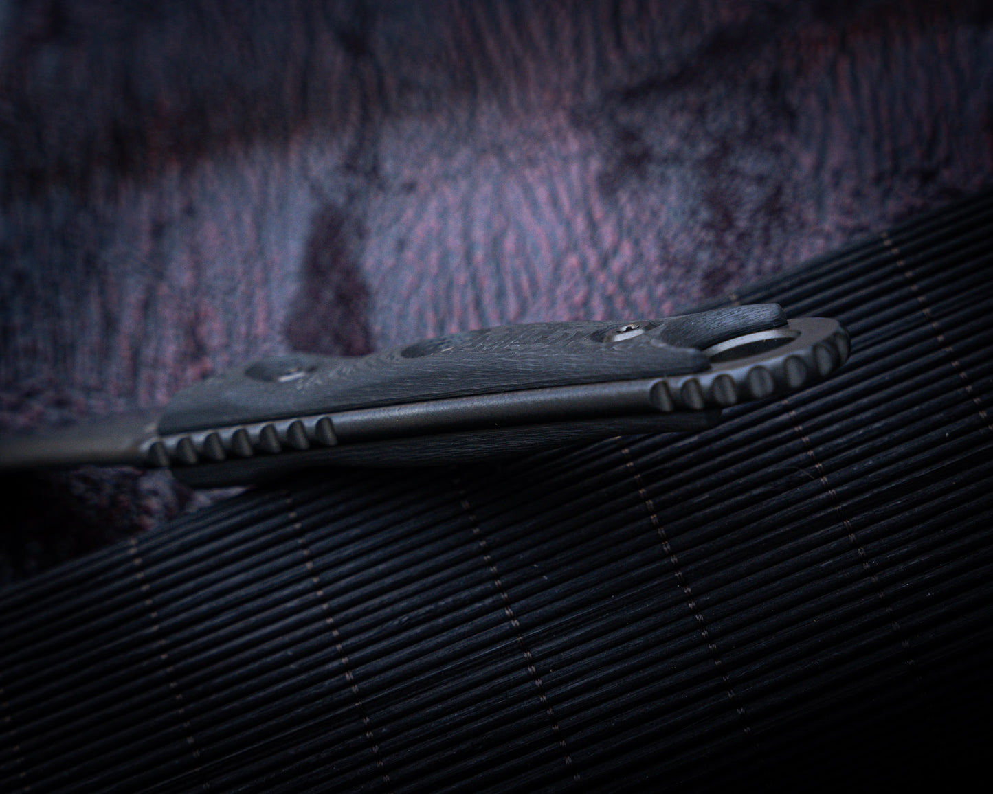 Microtech SBK Signature Series DLC 5" Blade w/ Carbon Fiber Handles