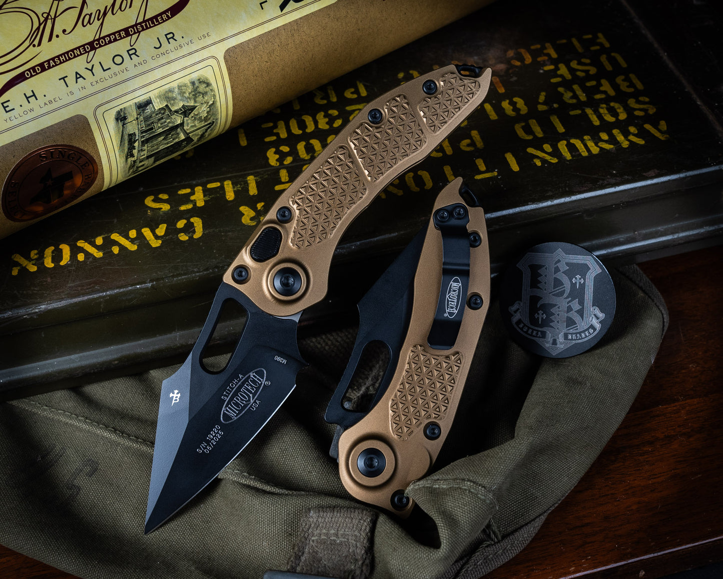 Stitch Auto Tan Standard Black 3.75" Blade