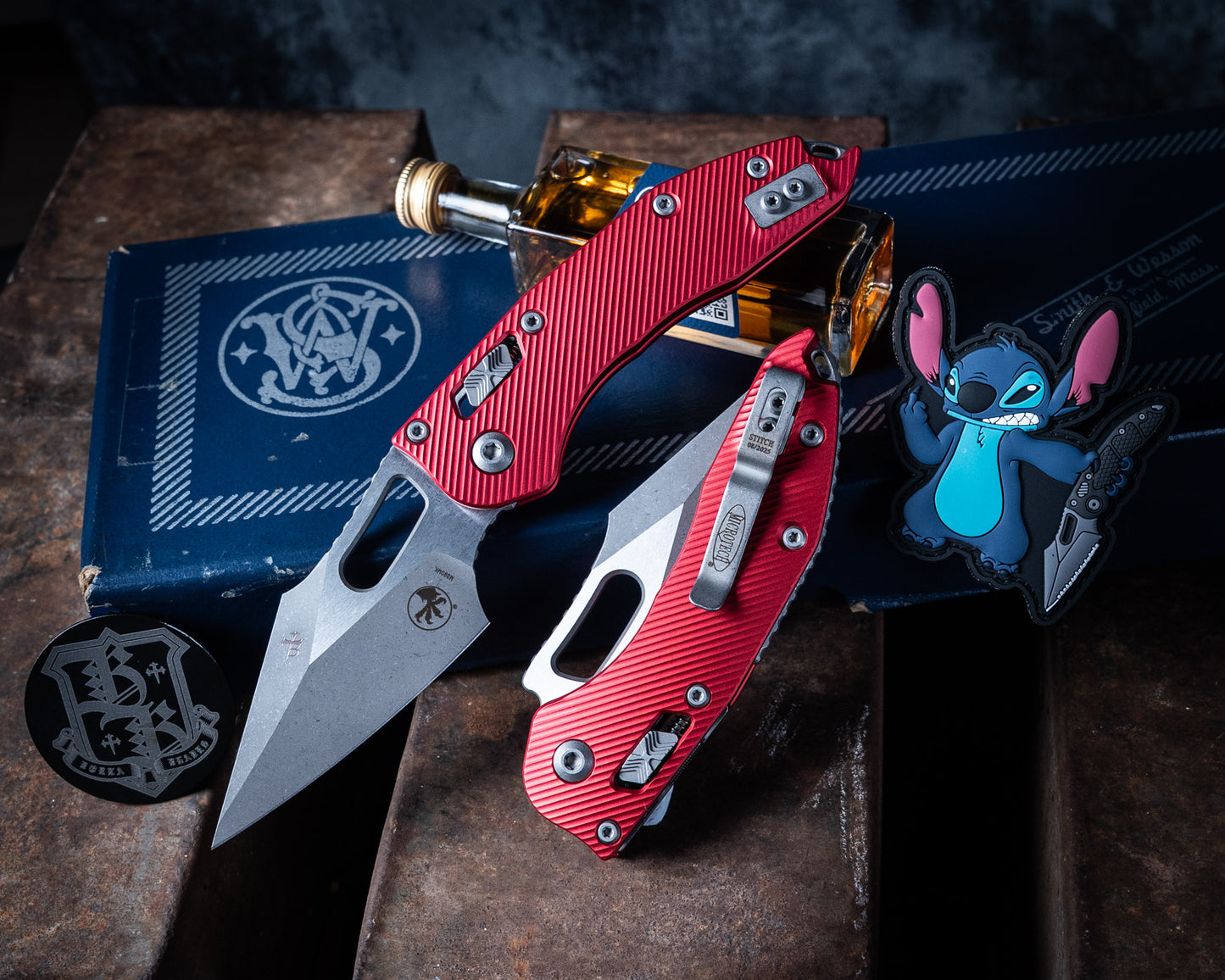 Stitch Ram-Lok Fluted Red Apocalyptic Standard 3.75" Blade