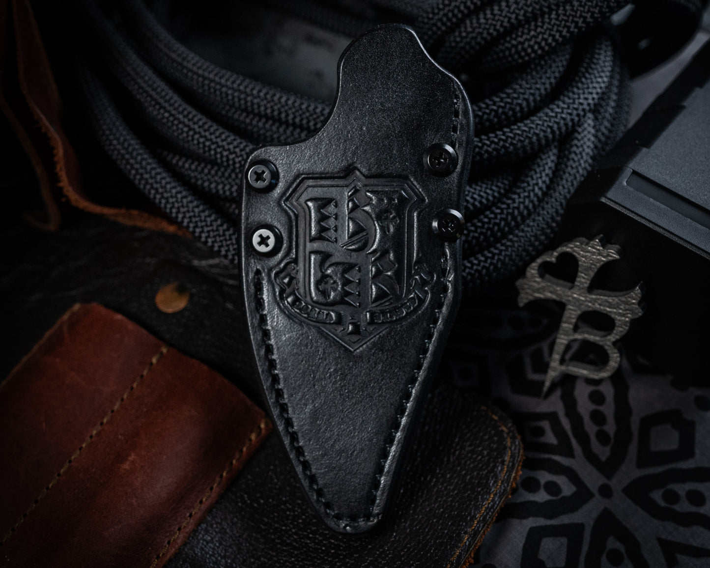 Black Leather Sheath for SB1 Fixed Blade