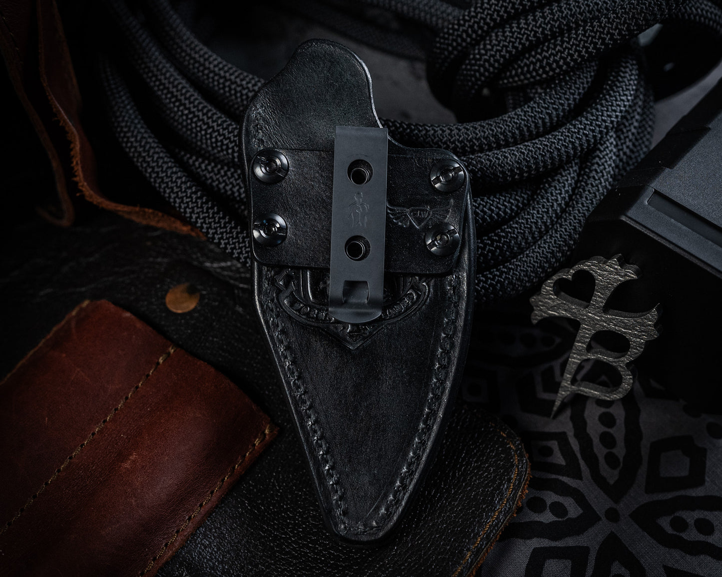 Black Leather Sheath for SB1 Fixed Blade