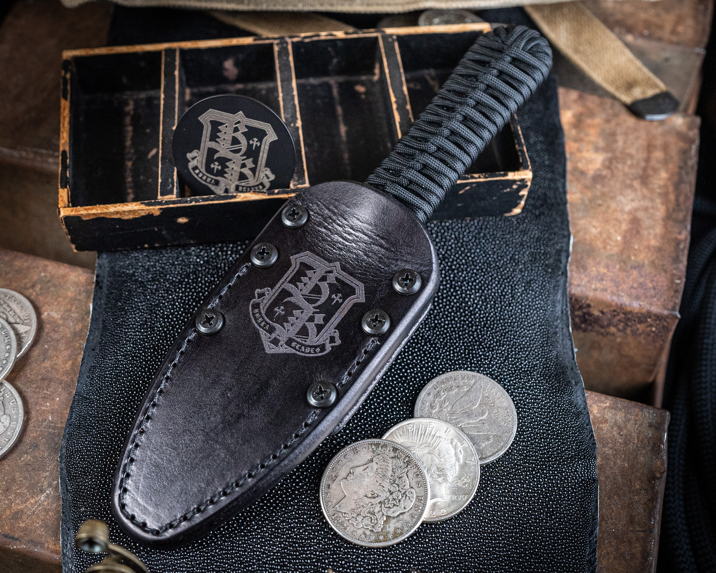 Borka Blades SBD DLC 4.4" Fixed Blade w/ Black Handles