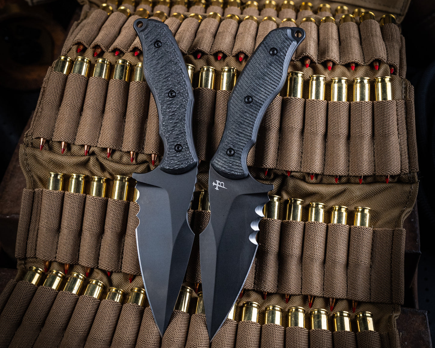SB1 Black PVD 4" Blade w/ Carbon Fiber Handle and Black Leather Sheath