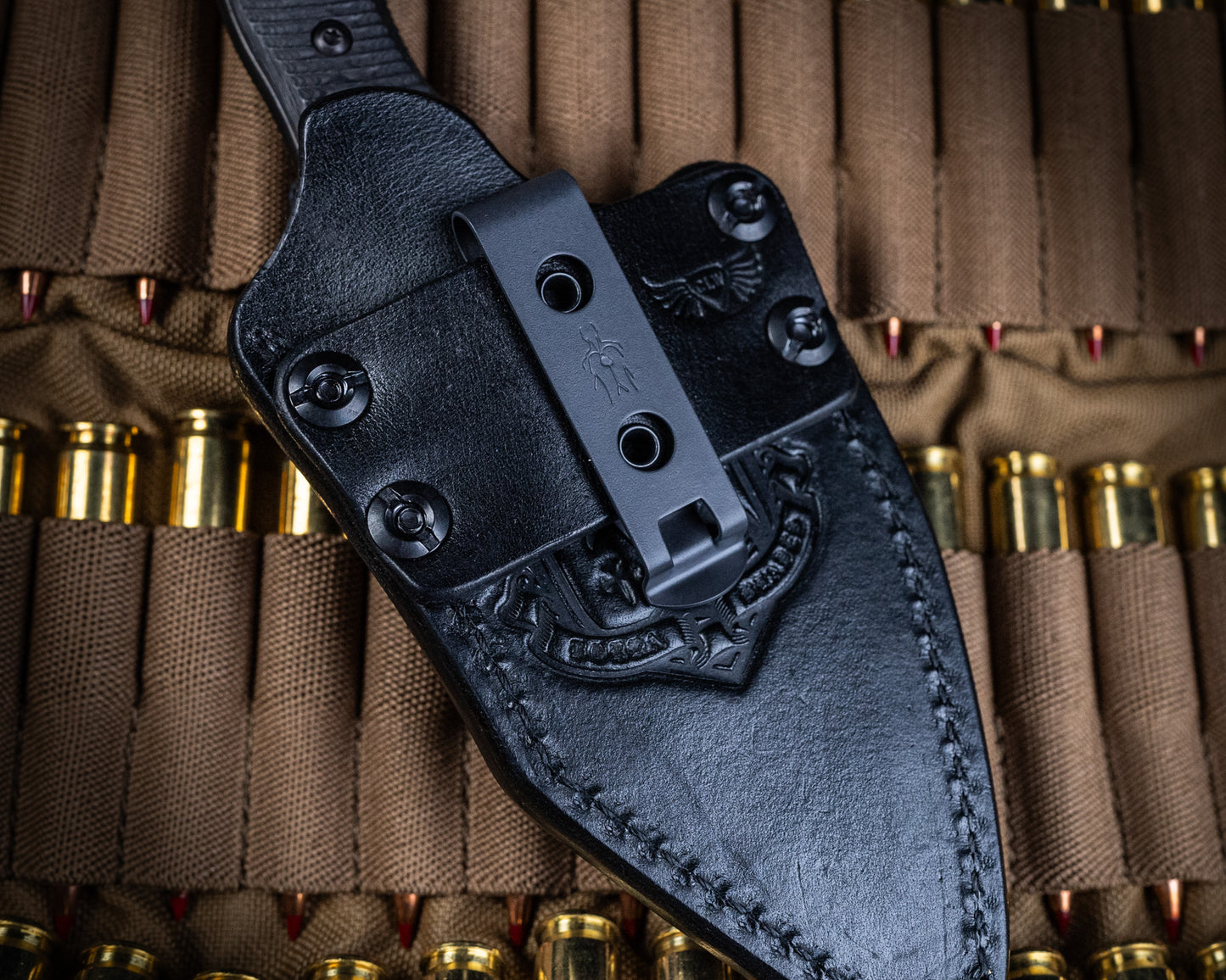 SRambit Black PVD 3.6" Blade w/ Carbon Fiber Handle and Black Leather Sheath