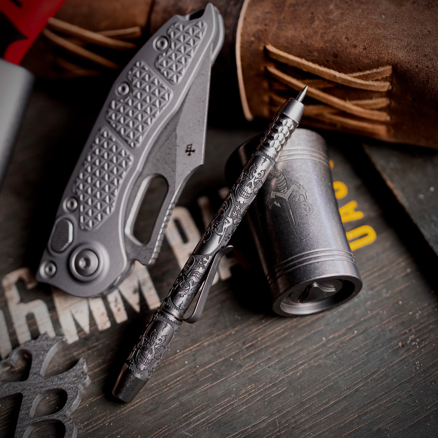 2025 TechLiner Pen, Borka x Ti2 - Laser Black/Tumbled