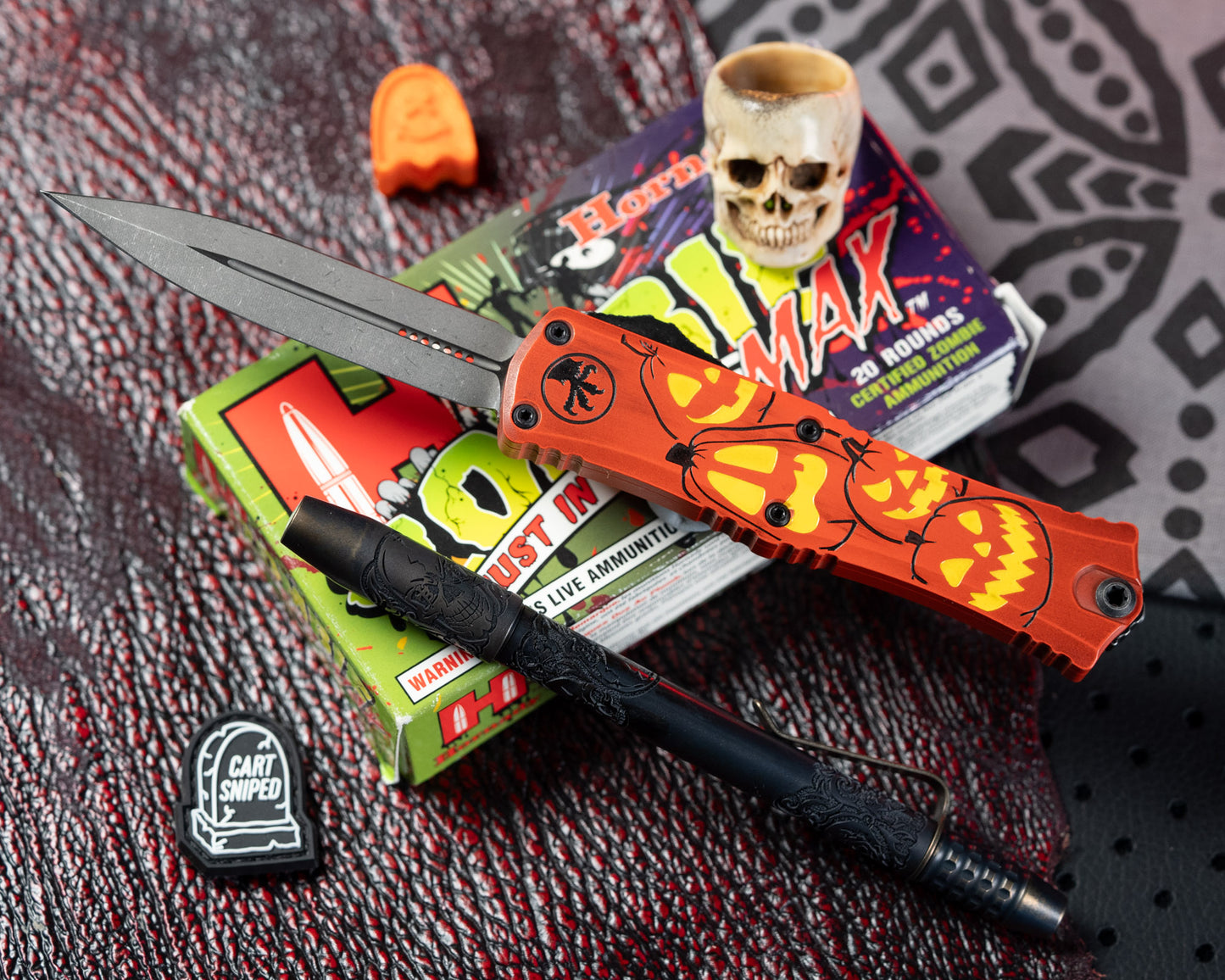Microtech Hera II Mini 1702M-1HWJLS Jack-o'-Lantern Standard, Signature Series - RK