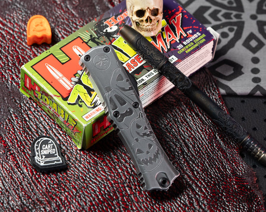 Microtech Hera II Mini Brushed Metal 1702M-1BMHWJLS Jack-o'-Lantern Standard, Signature Series - RK
