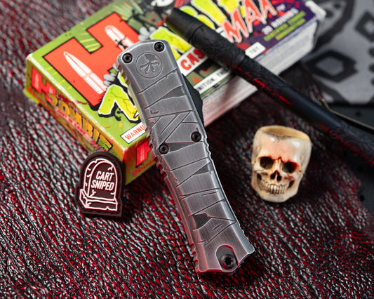 Microtech Hera II Mini Brushed Metal 1702M-1BMHWMYS Mummy Wrap Standard, Signature Series - RK