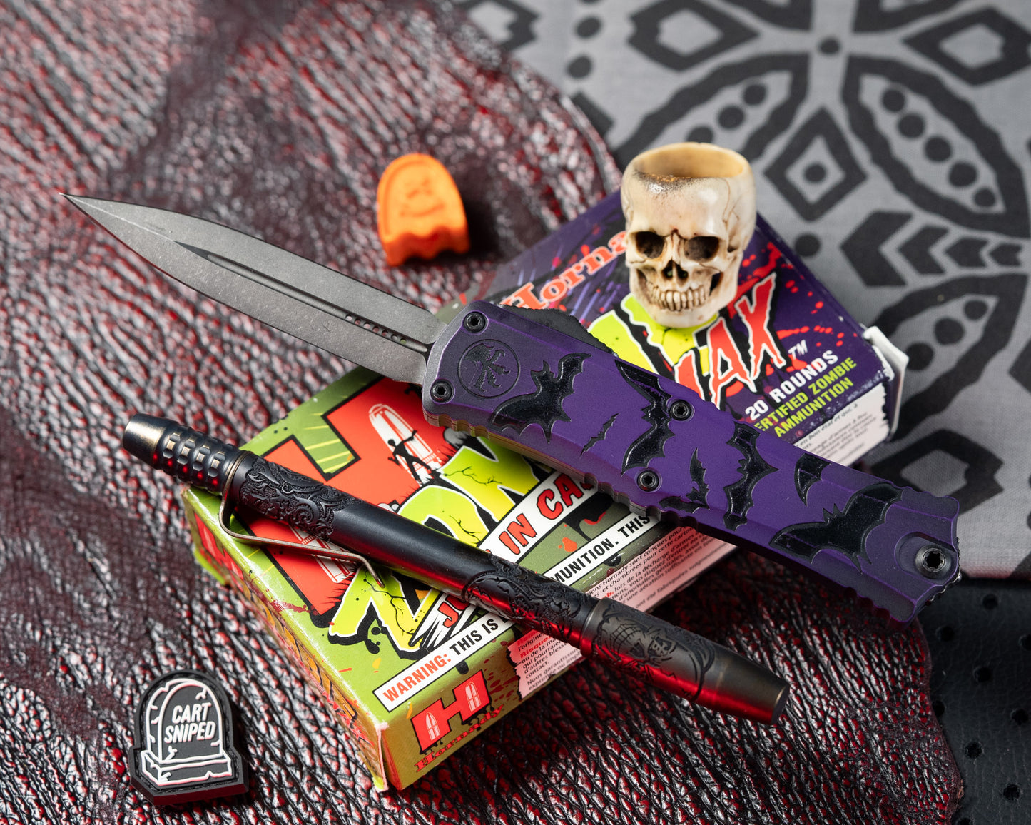 Microtech Hera II Mini 1702M-1HWBAS Bats Standard, Signature Series - RK