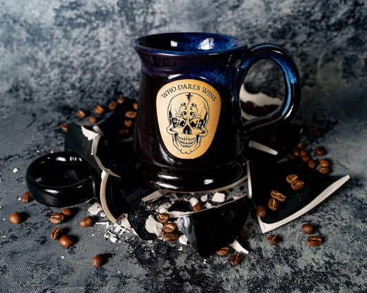 Blue "Who Dares Wins" Coffee Mug