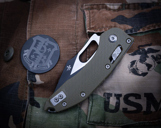 Stitch Ram-Lok SE Fluted G-10 Green Standard 3.75" Blade
