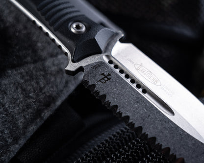 Microtech SBD Stonewash 4.4" Fixed Blade w/ G-10 Handles