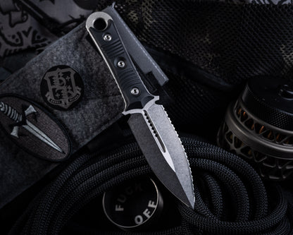 Microtech SBD Stonewash 4.4" Fixed Blade w/ G-10 Handles