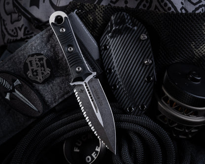 Microtech SBD Stonewash 4.4" Fixed Blade w/ G-10 Handles