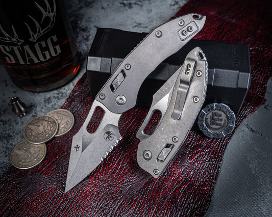 Stitch Ram-Lok Titanium Slab Apocalyptic Partial Serrated - Marfione Select