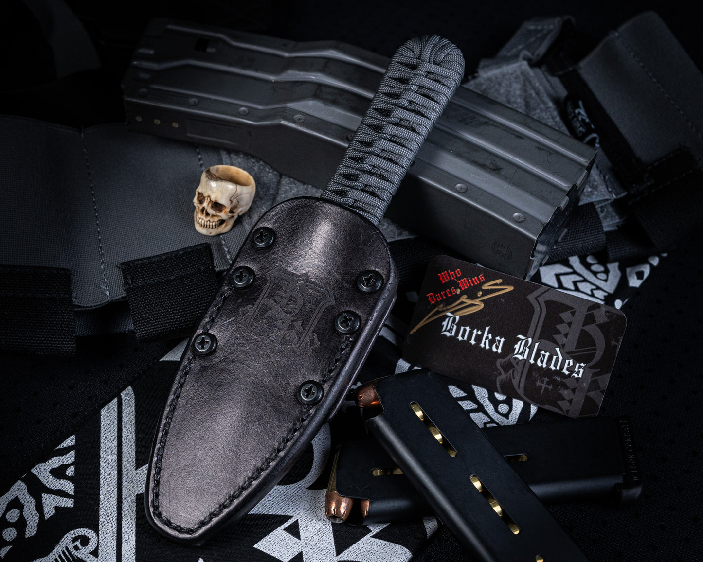 Borka Blades SBD DLC 4.4" Fixed Blade w/ Grey Handles