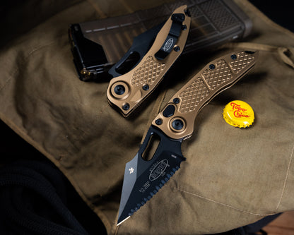 Stitch Auto Black Standard Tan 3.75" Blade