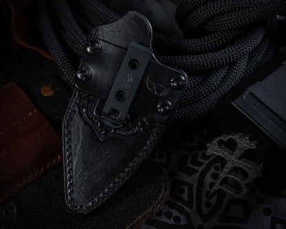 Black Leather Sheath for SRambit Fixed Blade