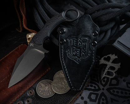 Black Leather Sheath for SRambit Fixed Blade