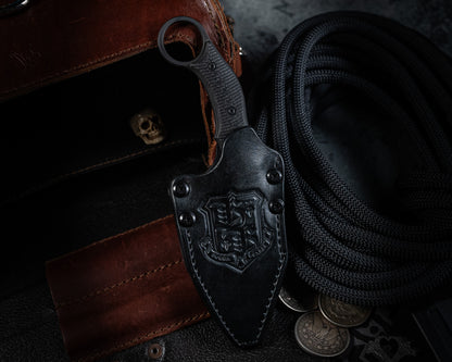 Black Leather Sheath for SRambit Fixed Blade