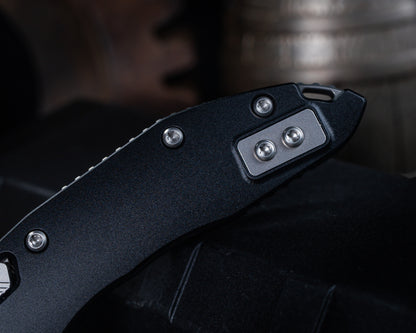 Microtech M-Stitch Ram-Lok Stonewash 3.05" Standard Blade w/ Aluminum Black Handles