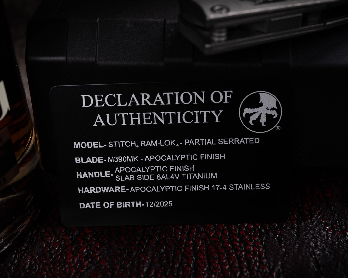 Stitch Ram-Lok Titanium Slab Apocalyptic Partial Serrated - Marfione Select