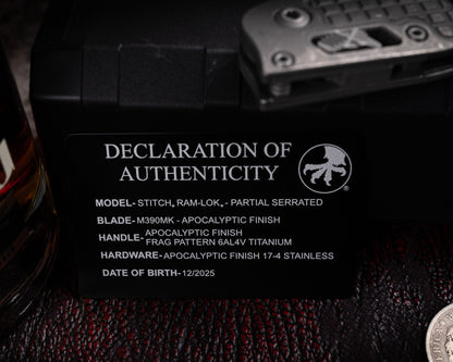 Stitch Ram-Lok Titanium Frag Apocalyptic Partial Serrated - Marfione Select