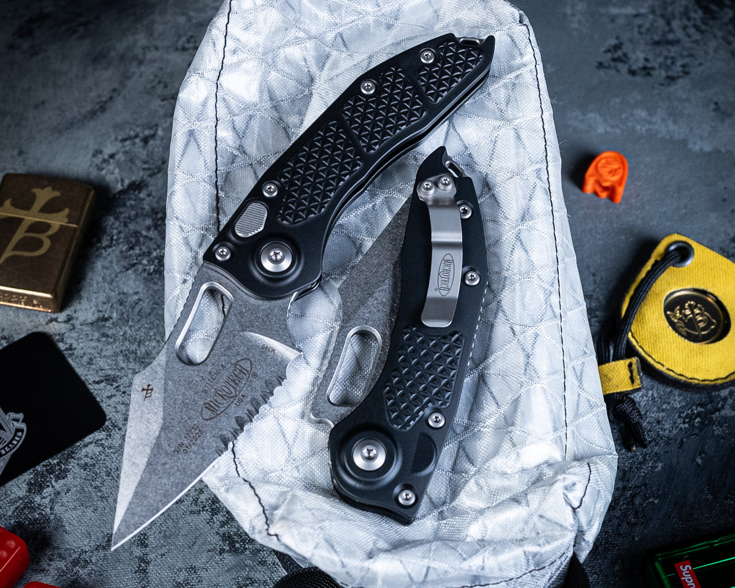 Stitch Auto 169-11 Stonewash Partial Serrated 3.75" Blade