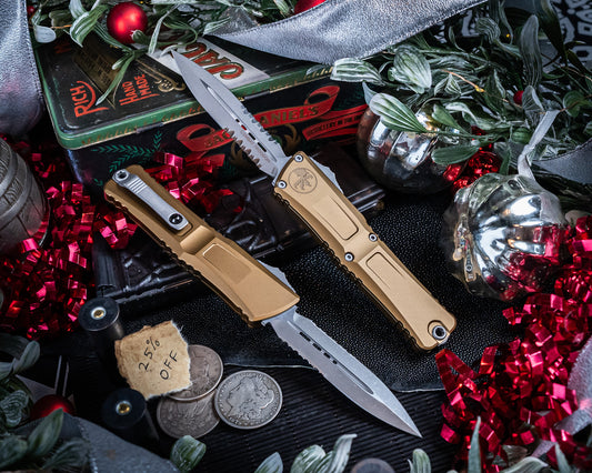 Microtech Combat Troodon® Gen III Apocalyptic Tan Partial Serrate - RK