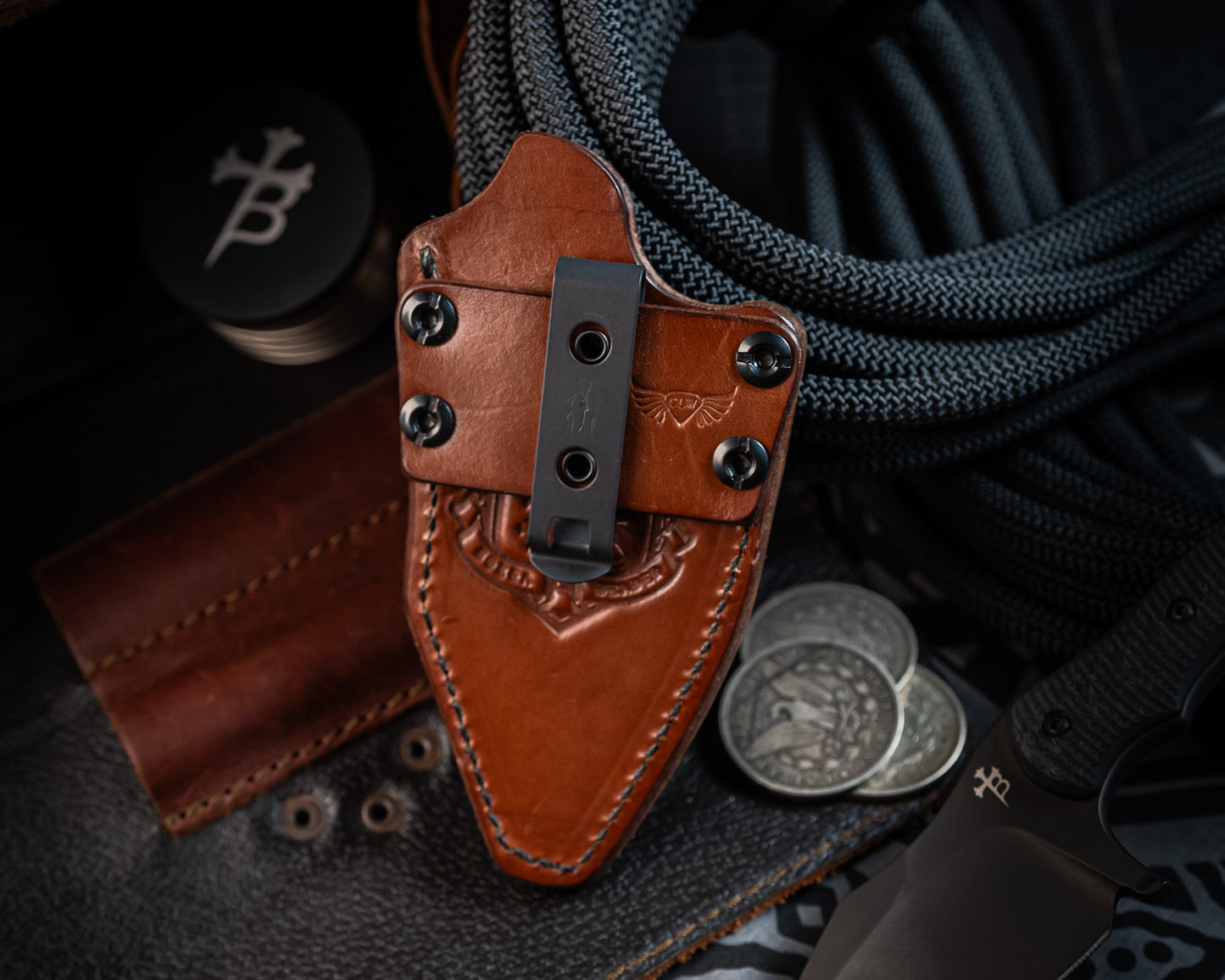 Leather Sheath for SRambit Fixed Blade in Brown