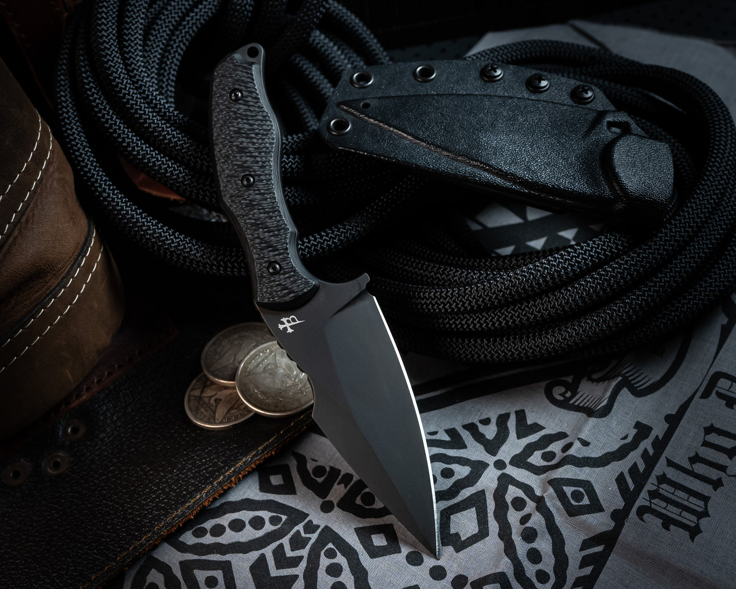 SB1 Black PVD 4" Blade w/ Carbon Fiber Handle