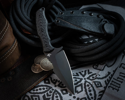 SB1 Black PVD 4" Blade w/ Carbon Fiber Handle