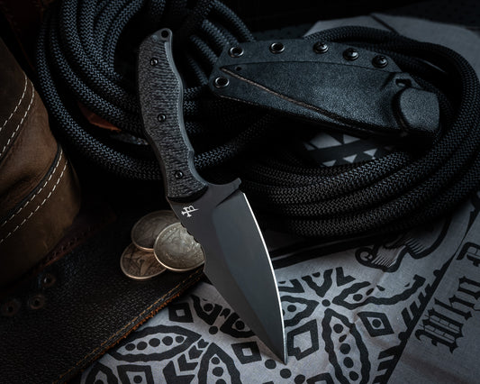 SB1 Black PVD 4" Blade w/ Carbon Fiber Handle