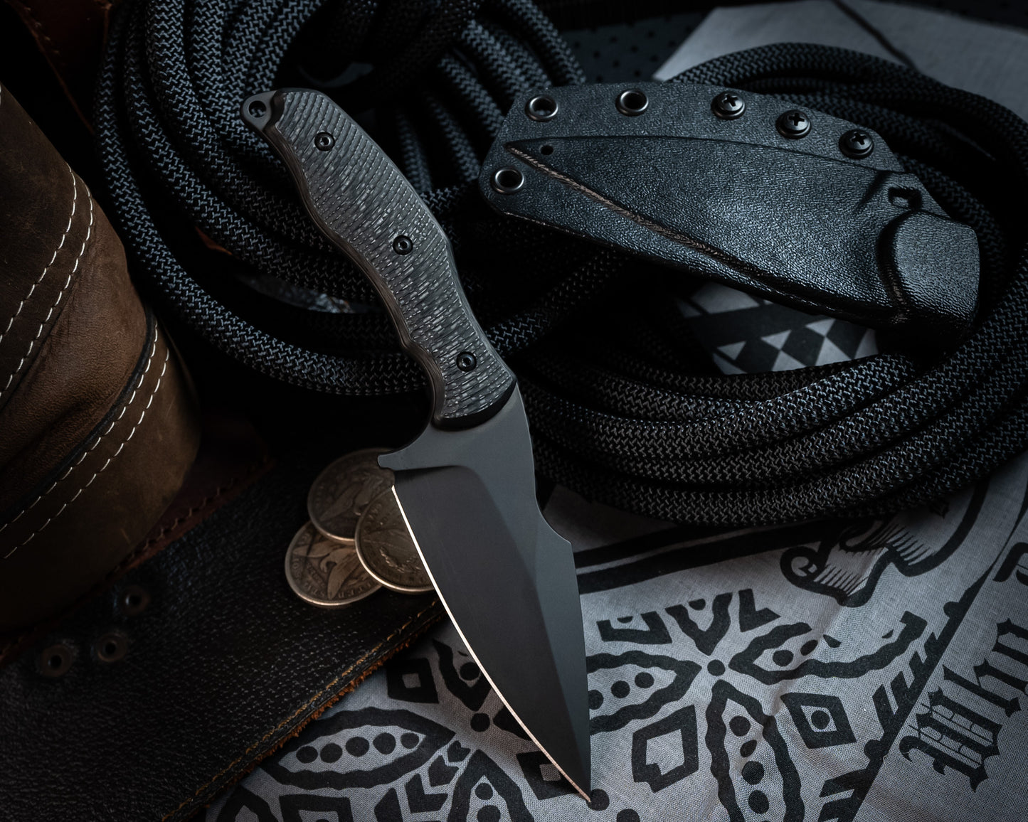 SB1 Black PVD 4" Blade w/ Carbon Fiber Handle