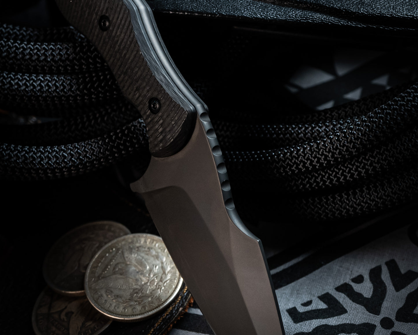 SB1 Black PVD 4" Blade w/ Carbon Fiber Handle