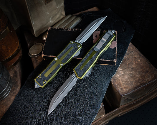 Microtech Scarab II Gen III Double Edge Drop Point OD Green Apocalyptic Standard