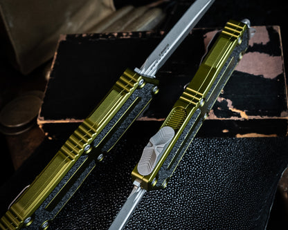 Microtech Scarab II Gen III Double Edge Drop Point OD Green Apocalyptic Standard