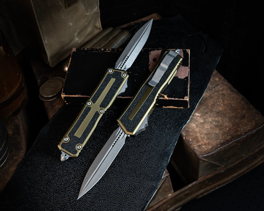 Microtech Scarab II Gen III Double Edge Apocolyptic Standard OD Green