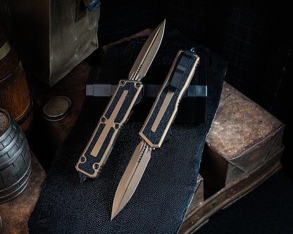 Microtech Scarab II Double Edge Gen III Cerakote Burnt Bronze Standard