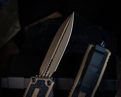 Microtech Scarab II Double Edge Gen III Cerakote Burnt Bronze Standard