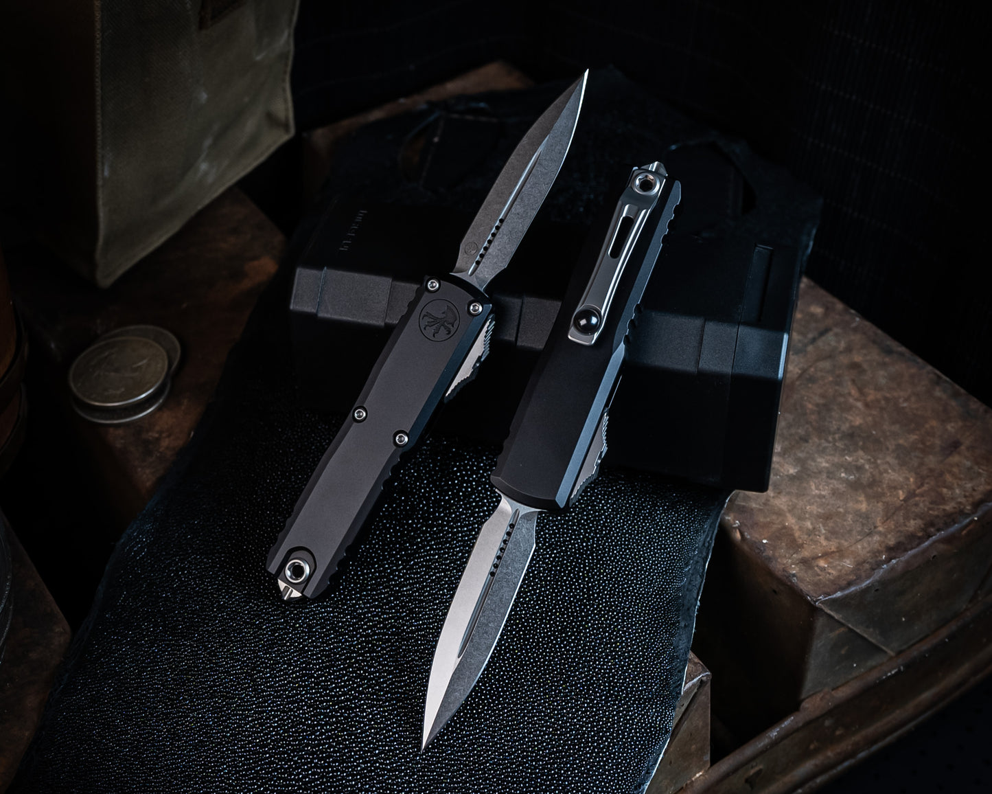 Microtech UTX-85 D/E Gen III Stonewash Standard