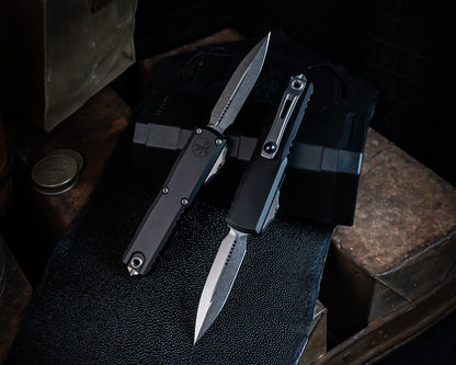 Microtech UTX-85 D/E Gen III Stonewash Standard