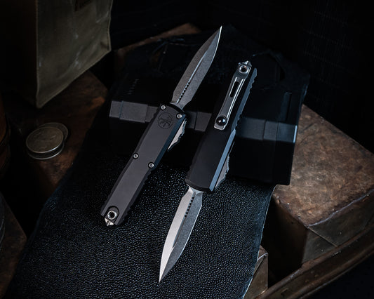 Microtech UTX-85 D/E Gen III Stonewash Standard
