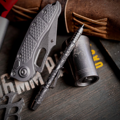 2025 TechLiner Pen, Borka x Ti2 -  Laser Black/Tumbled