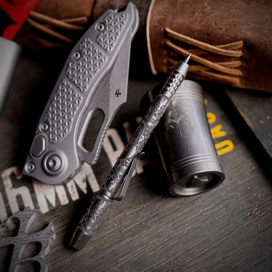 2025 TechLiner Pen, Borka x Ti2 -  Laser Black/Tumbled